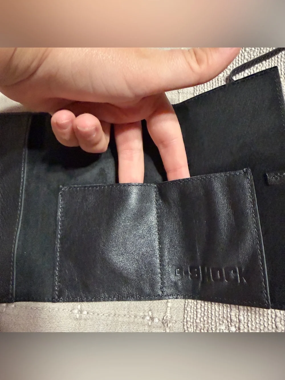 New G-SHOCK Men's Black Leather Folding Wallet/Pouch